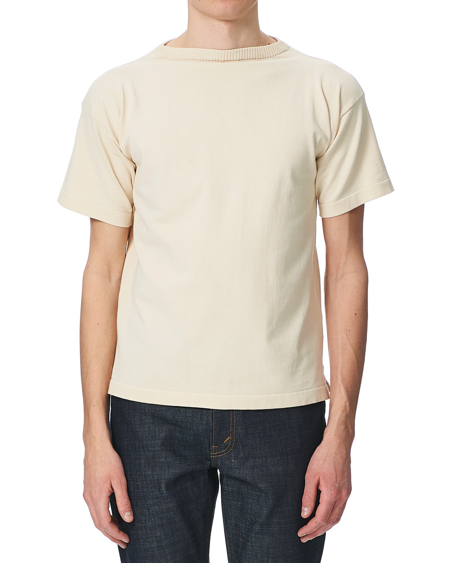 Heren | T-shirts | Andersen-Andersen | Boatsman Short Sleeve Tee Off White
