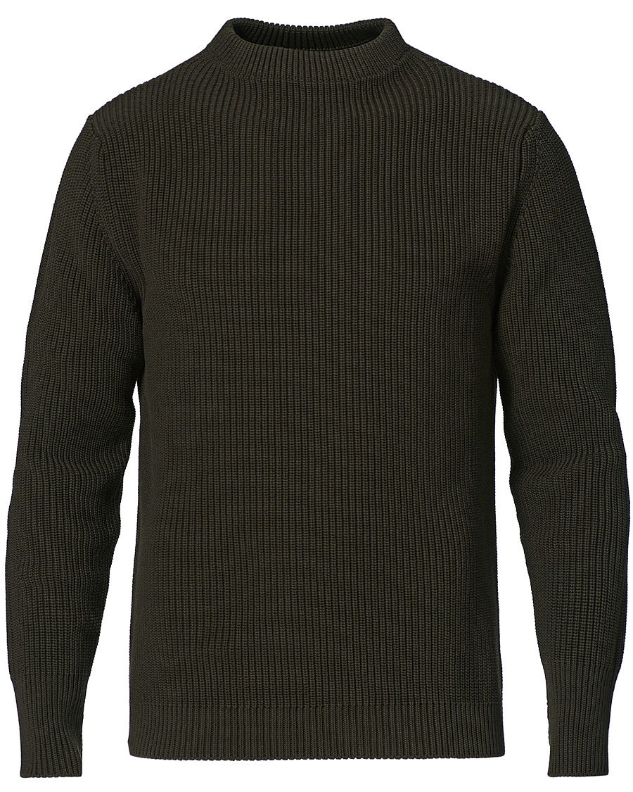 Heren | Truien | Andersen-Andersen | Organic Cotton Crew Neck Hunting Green