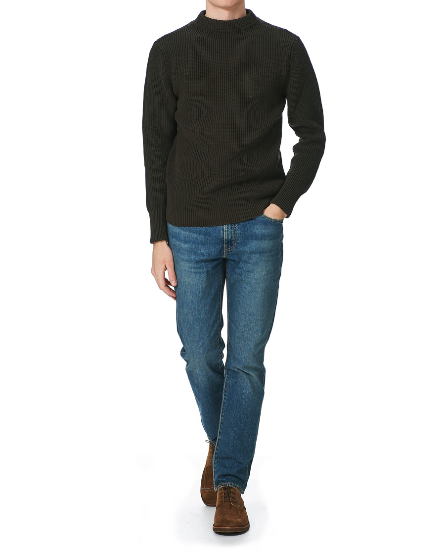 Heren | Truien | Andersen-Andersen | Organic Cotton Crew Neck Hunting Green