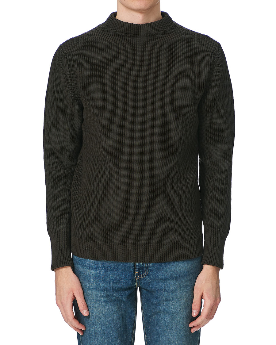 Heren | Truien | Andersen-Andersen | Organic Cotton Crew Neck Hunting Green