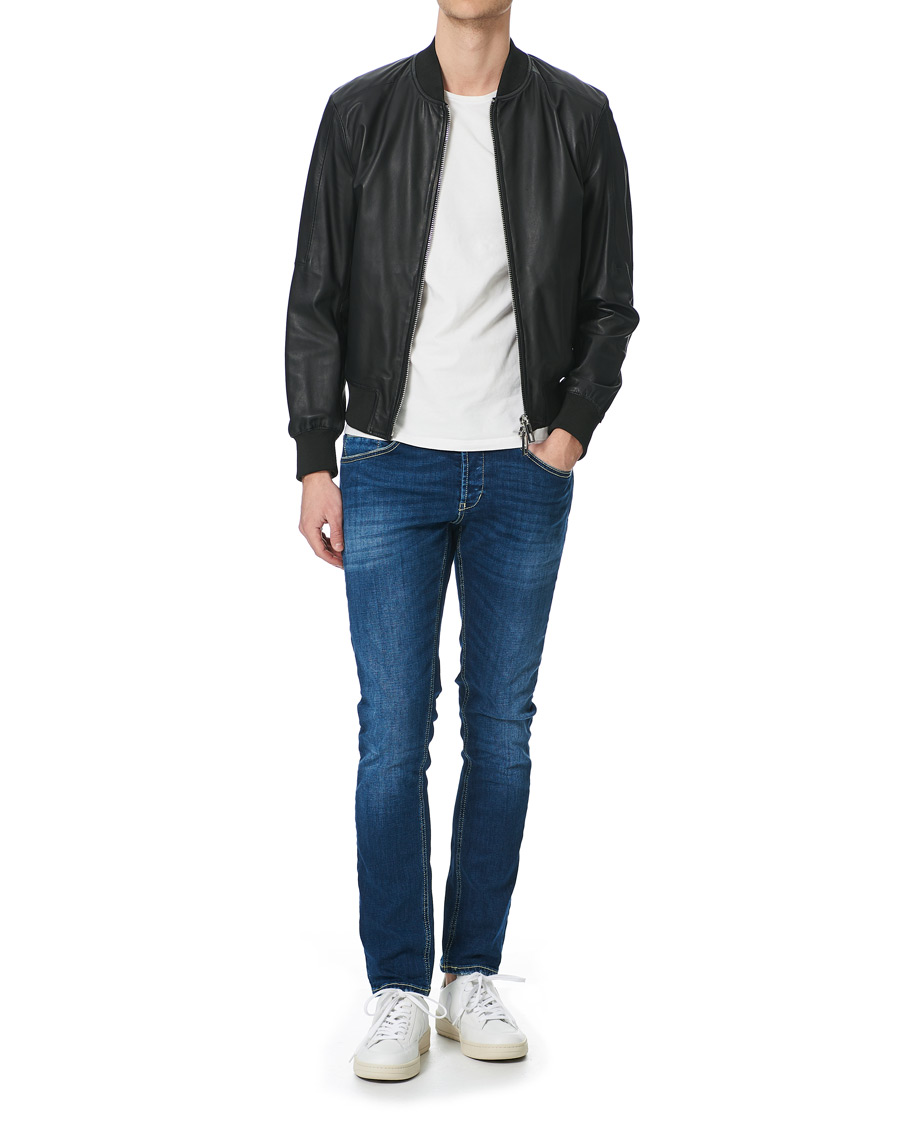 Heren | Jassen | Emporio Armani | Leather Bomber Jacket Black
