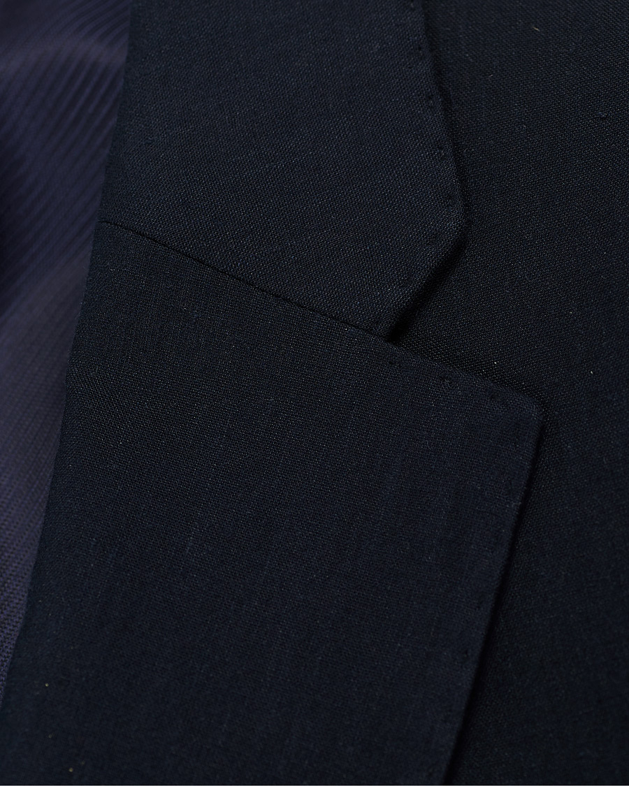 Heren | Blazers | Emporio Armani | Slim Fit Techno Linen Stretch Blazer Navy