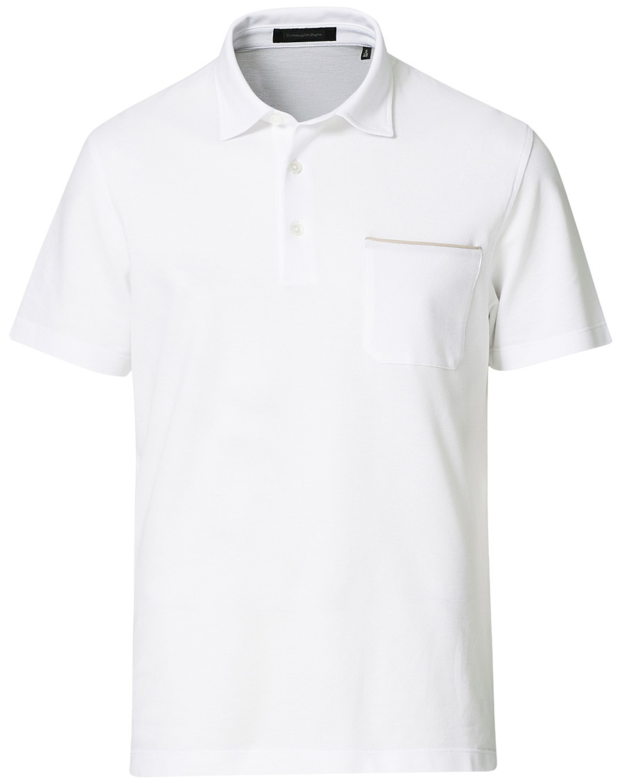 Heren | Polo's | Ermenegildo Zegna | Pocket Short Sleeve Polo White