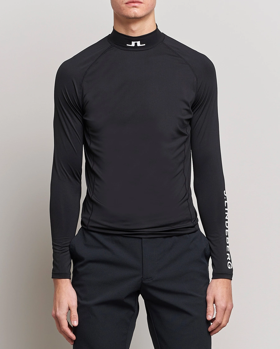 Heren | Zwarte T-shirts | J.Lindeberg | Aello Soft Compression Tee Black