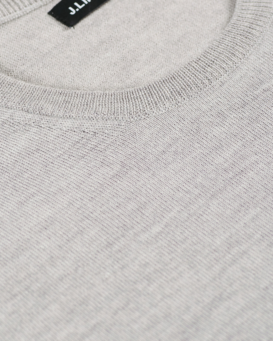 Heren | Truien | J.Lindeberg | Newman Merino Crew Neck Pullover Stone Grey Melange