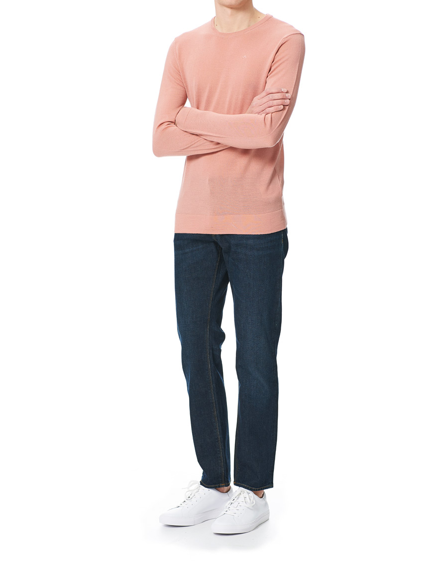 Heren | Truien | J.Lindeberg | Newman Merino Crew Neck Pullover Rose Coppar