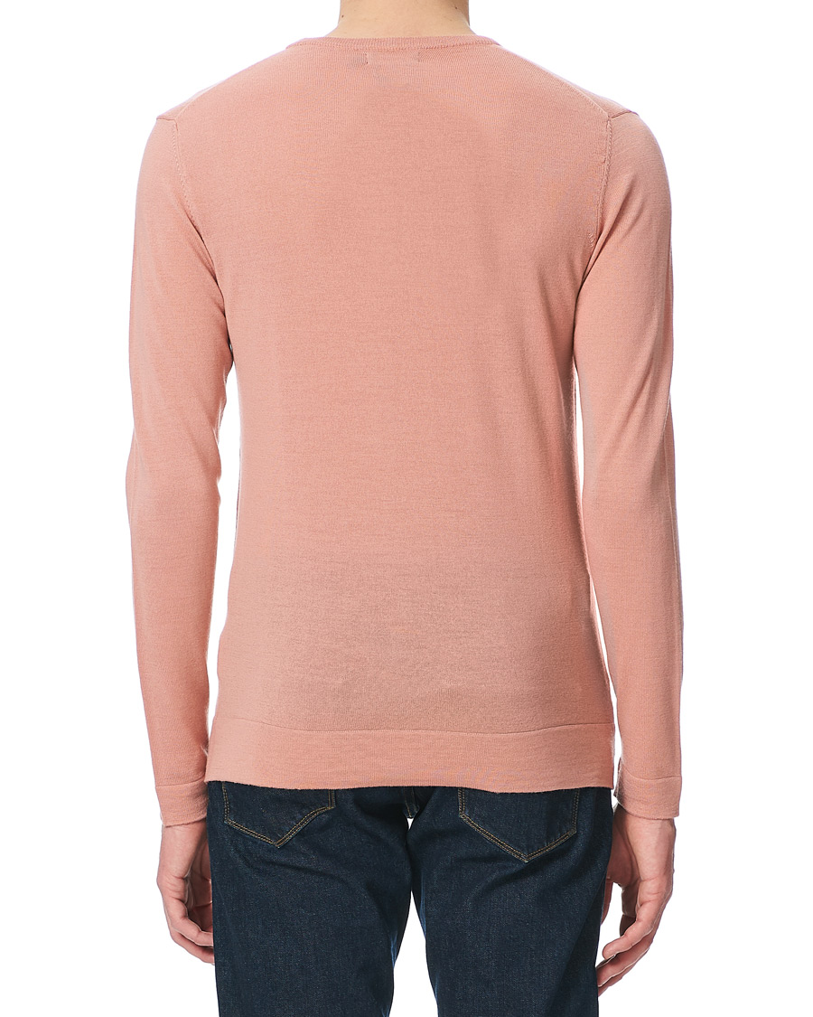 Heren | Truien | J.Lindeberg | Newman Merino Crew Neck Pullover Rose Coppar
