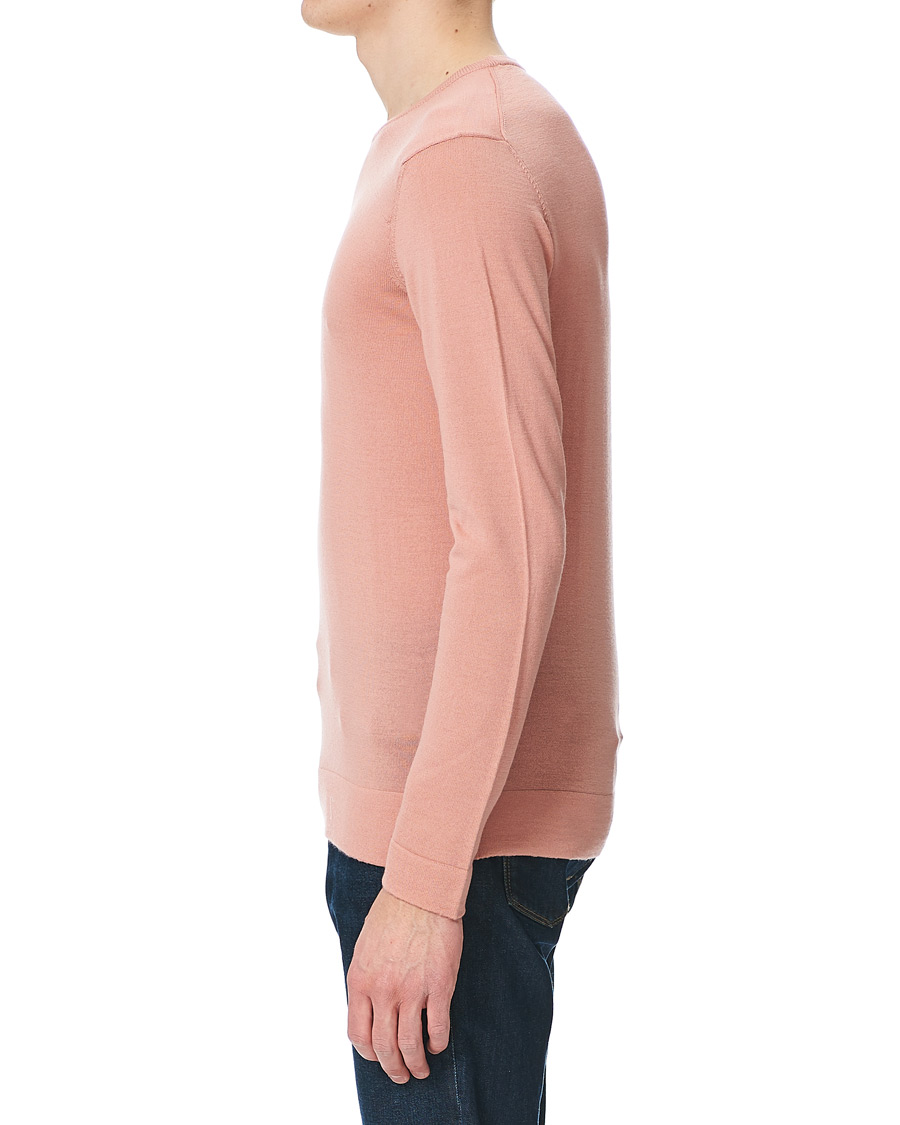 Heren | Truien | J.Lindeberg | Newman Merino Crew Neck Pullover Rose Coppar
