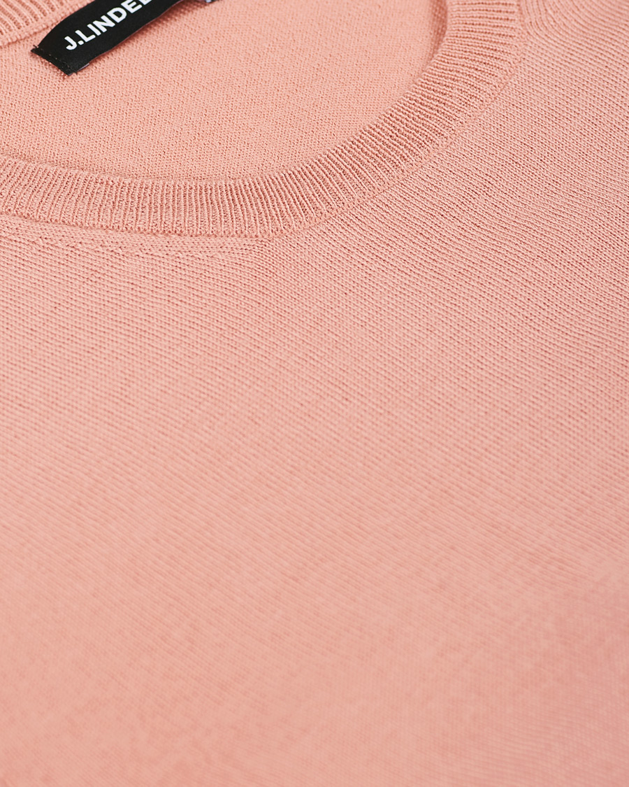 Heren | Truien | J.Lindeberg | Newman Merino Crew Neck Pullover Rose Coppar
