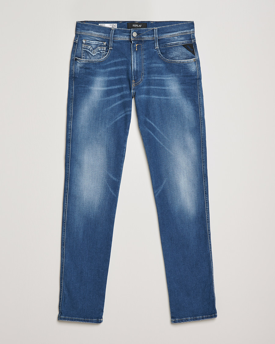 Heren | Jeans | Replay | Anbass Hyperflex X-Lite Jeans Medium Blue
