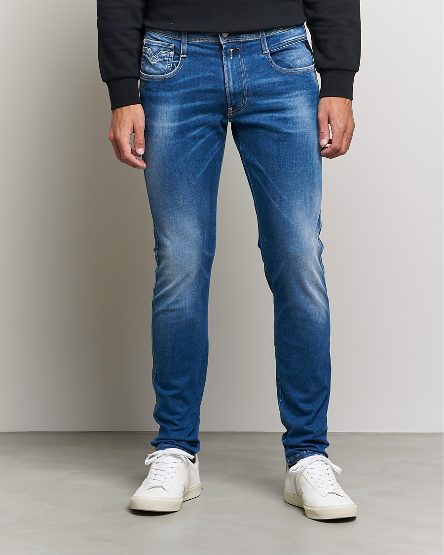 Heren | Jeans | Replay | Anbass Hyperflex X-Lite Jeans Medium Blue
