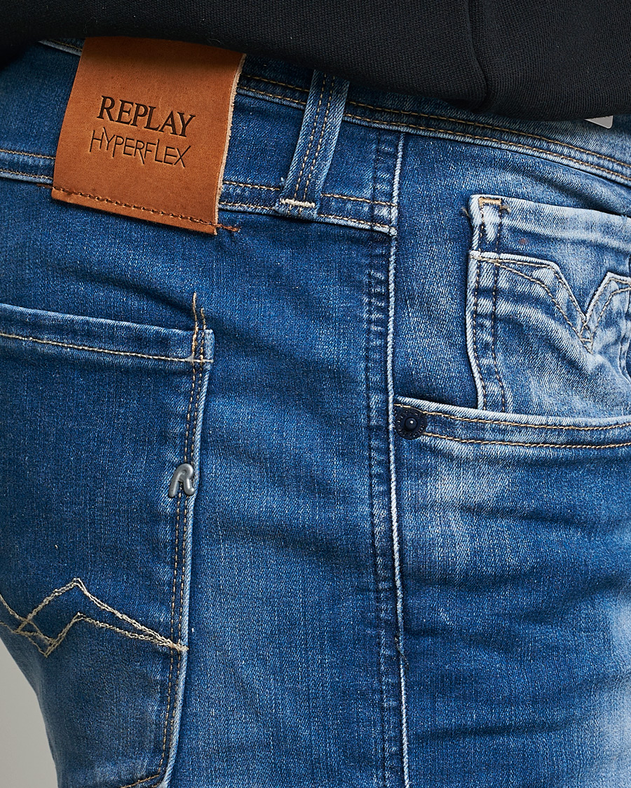 Heren | Jeans | Replay | Anbass Hyperflex X-Lite Jeans Medium Blue