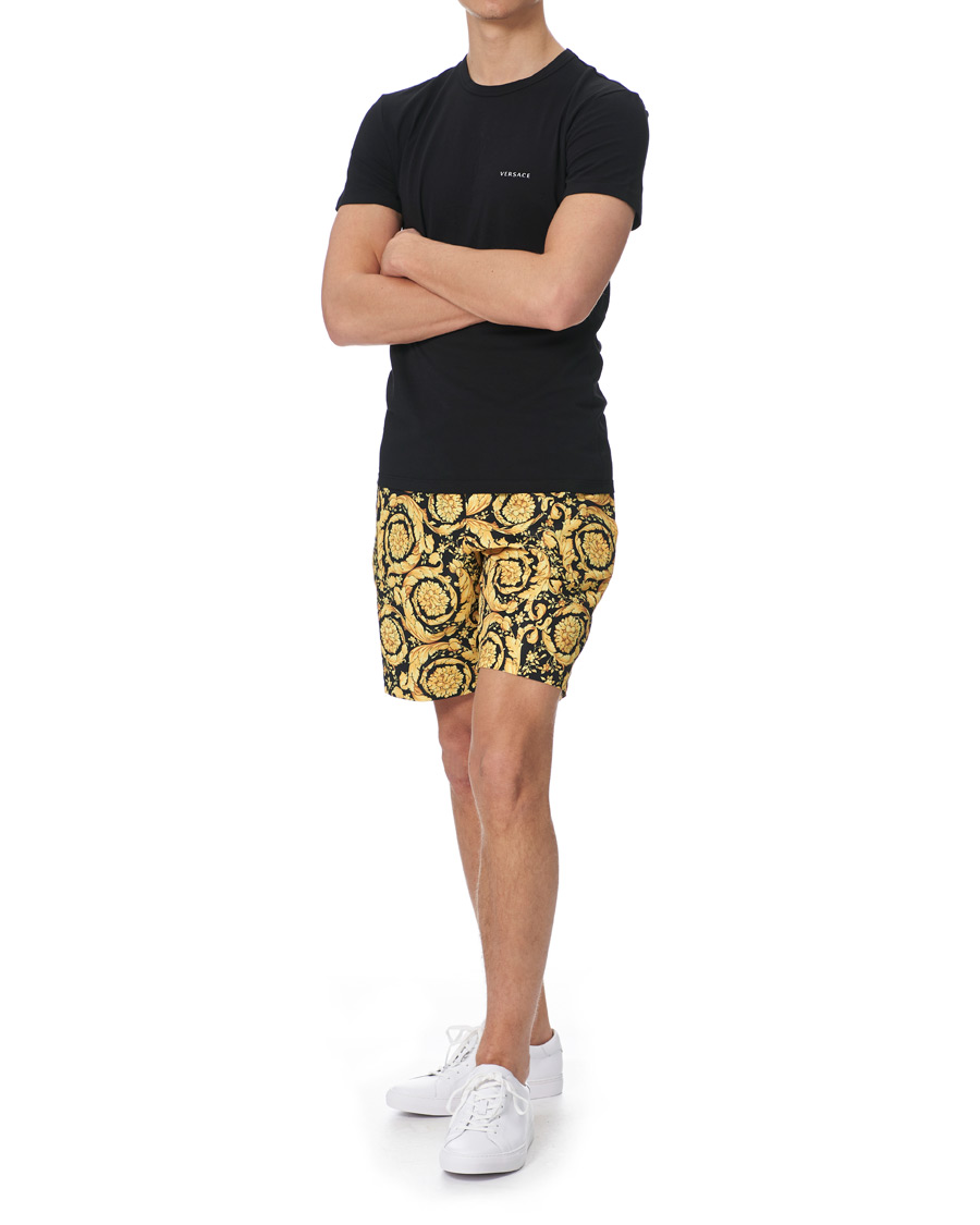 Heren | Zwembroek | Versace | Barocco Swim Trunks Black/Gold
