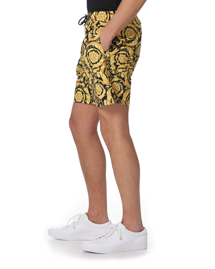 Heren | Zwembroek | Versace | Barocco Swim Trunks Black/Gold
