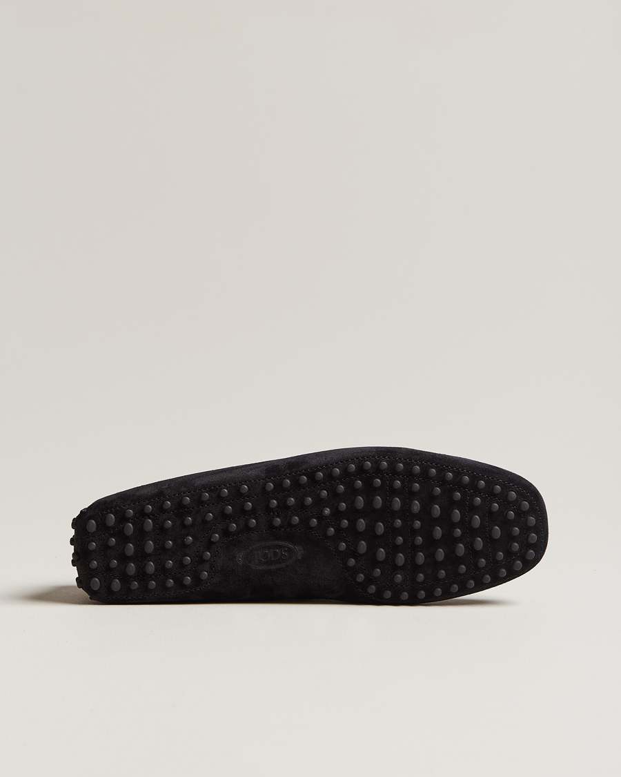 Heren | Tod's Lacetto Gommino Carshoe Black Suede | Tod's | Lacetto Gommino Carshoe Black Suede