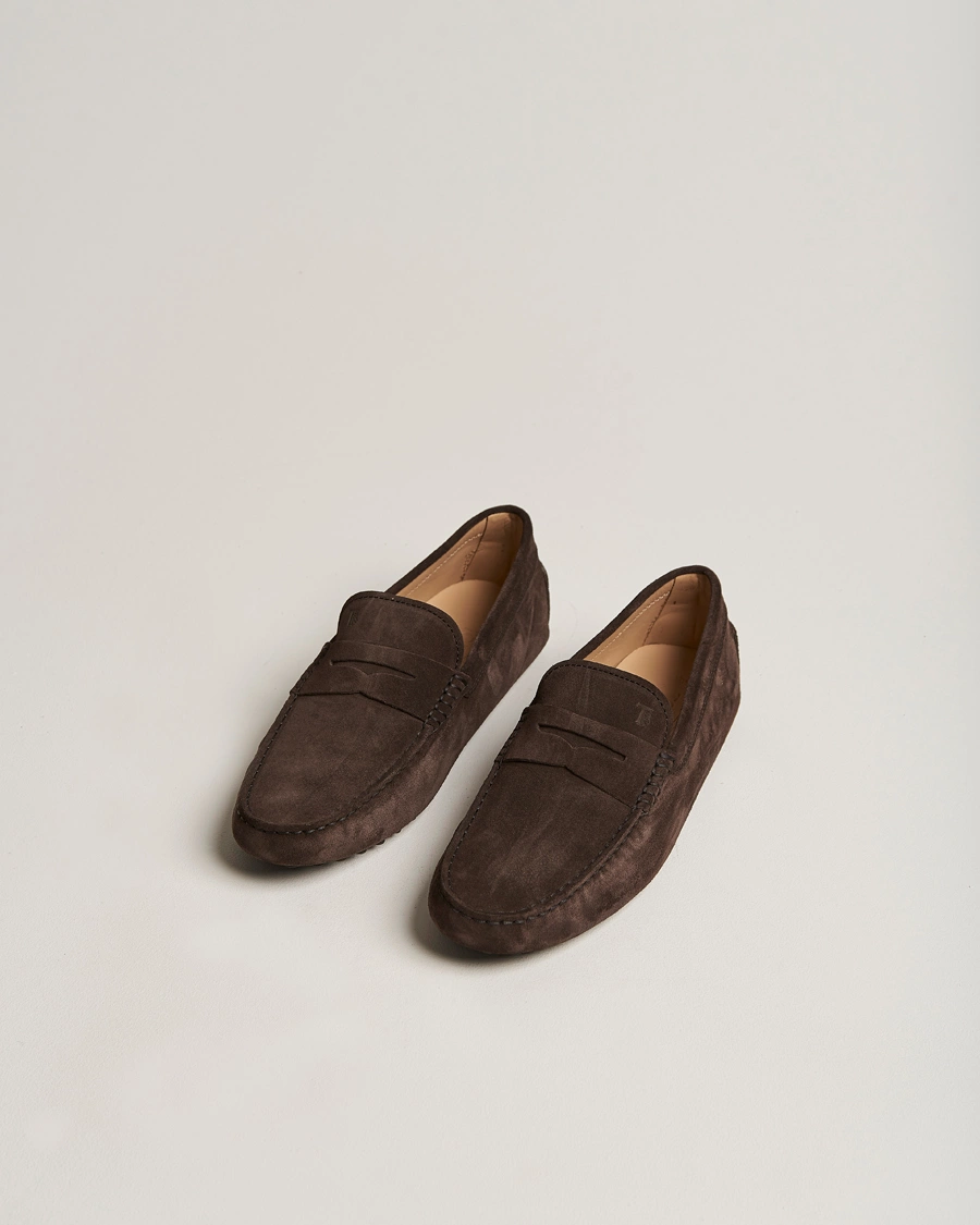 Heren | Suède schoenen | Tod's | Gommino Carshoe Dark Brown Suede