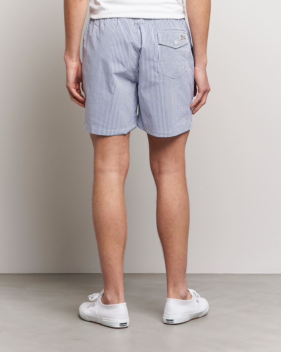 Heren | Zwembroek | Polo Ralph Lauren | Recycled Traveler Seersucker Swimshorts Cruise Royal