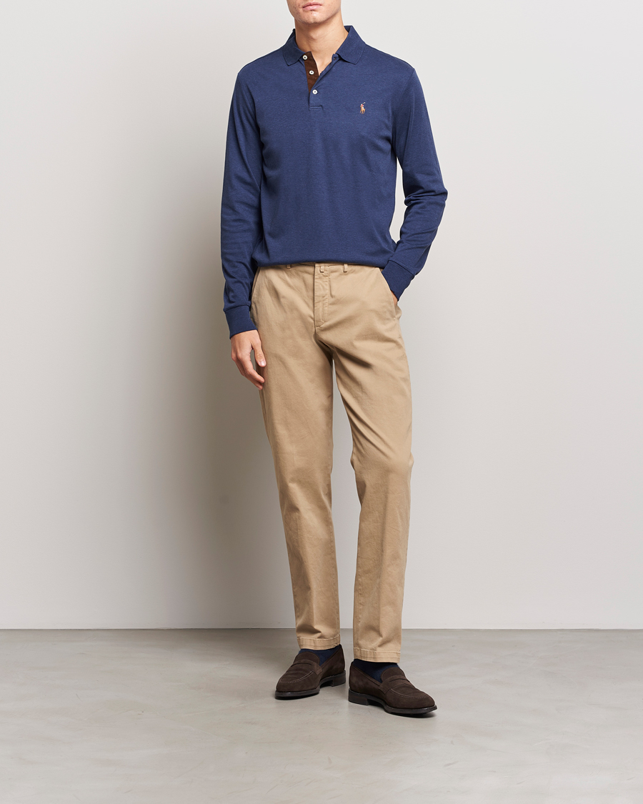 Heren | Truien | Polo Ralph Lauren | Luxury Pima Cotton Long Sleeve Polo Navy Heather