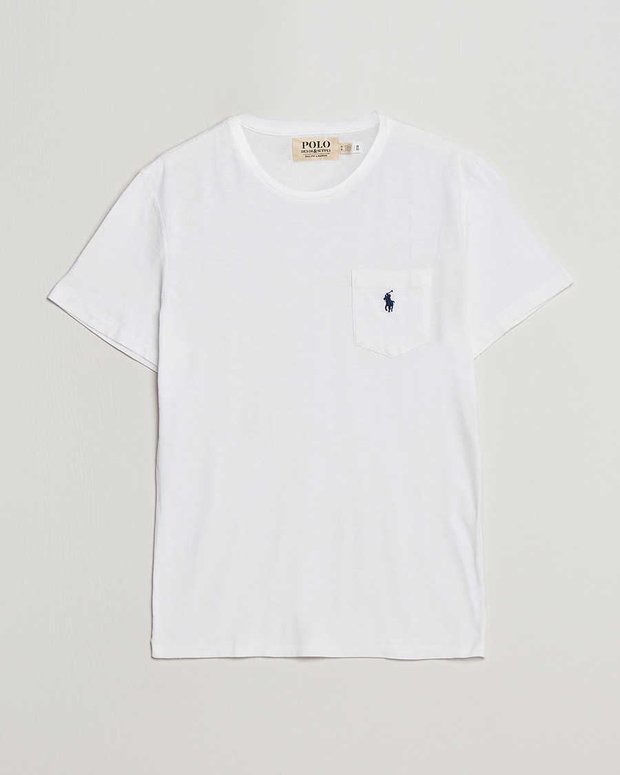 Heren | T-shirts | Polo Ralph Lauren | Washed Crew Neck Pocket Tee White