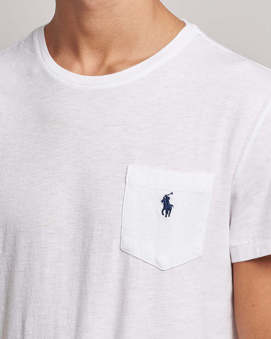 Heren | T-shirts | Polo Ralph Lauren | Washed Crew Neck Pocket Tee White