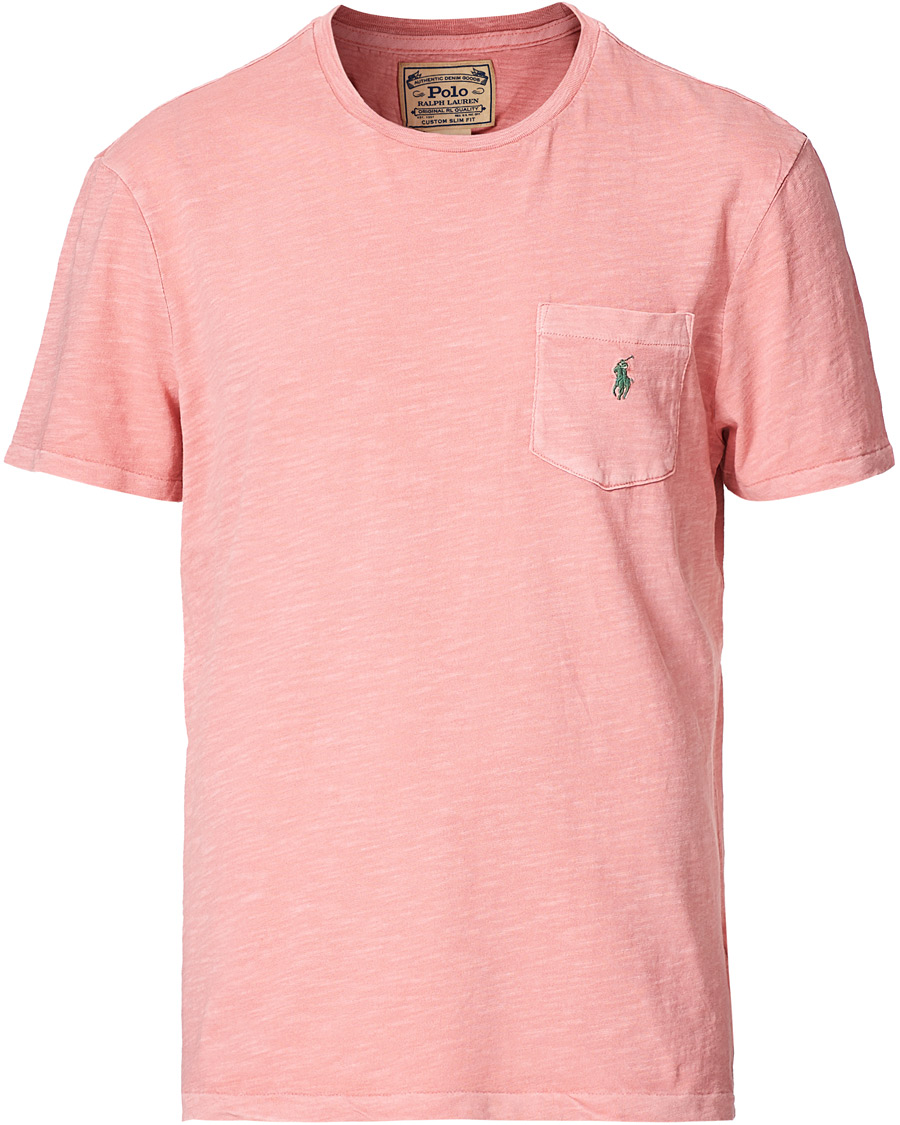 Heren | T-shirts | Polo Ralph Lauren | Washed Crew Neck Pocket Tee Desert Rose