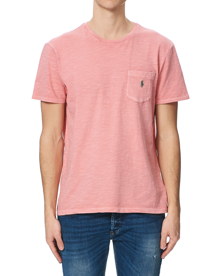Heren | T-shirts | Polo Ralph Lauren | Washed Crew Neck Pocket Tee Desert Rose