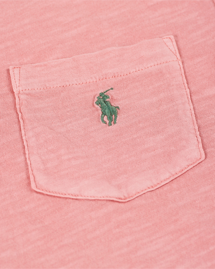 Heren | T-shirts | Polo Ralph Lauren | Washed Crew Neck Pocket Tee Desert Rose