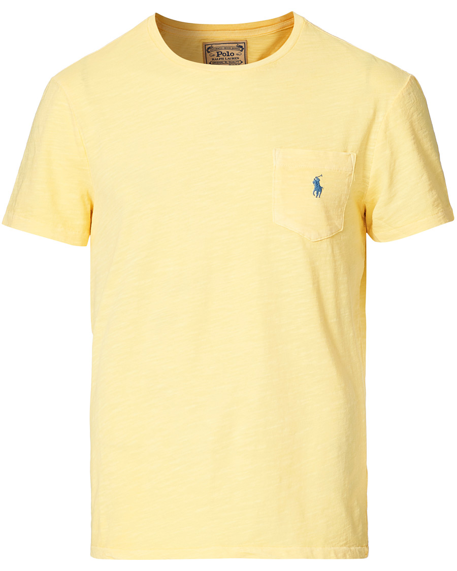 Heren | T-shirts | Polo Ralph Lauren | Washed Crew Neck Pocket Tee Empire Yellow