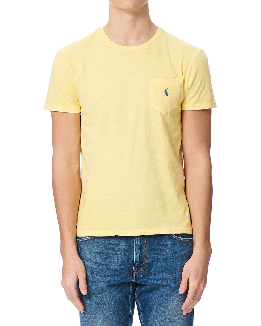 Heren | T-shirts | Polo Ralph Lauren | Washed Crew Neck Pocket Tee Empire Yellow