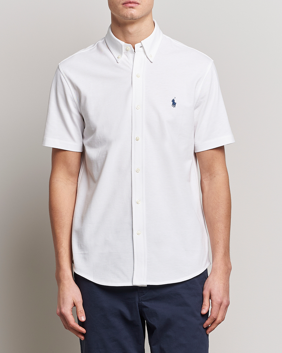 Heren | Overhemden | Polo Ralph Lauren | Featherweight Mesh Short Sleeve Shirt White
