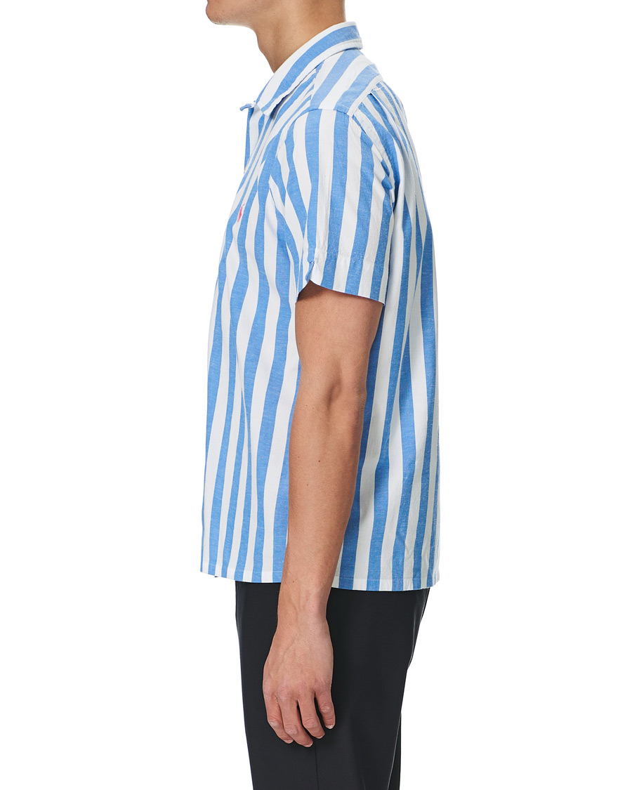 Heren | Overhemden | Polo Ralph Lauren | Striped Resort Collar Short Sleeve Shirt Blue/White