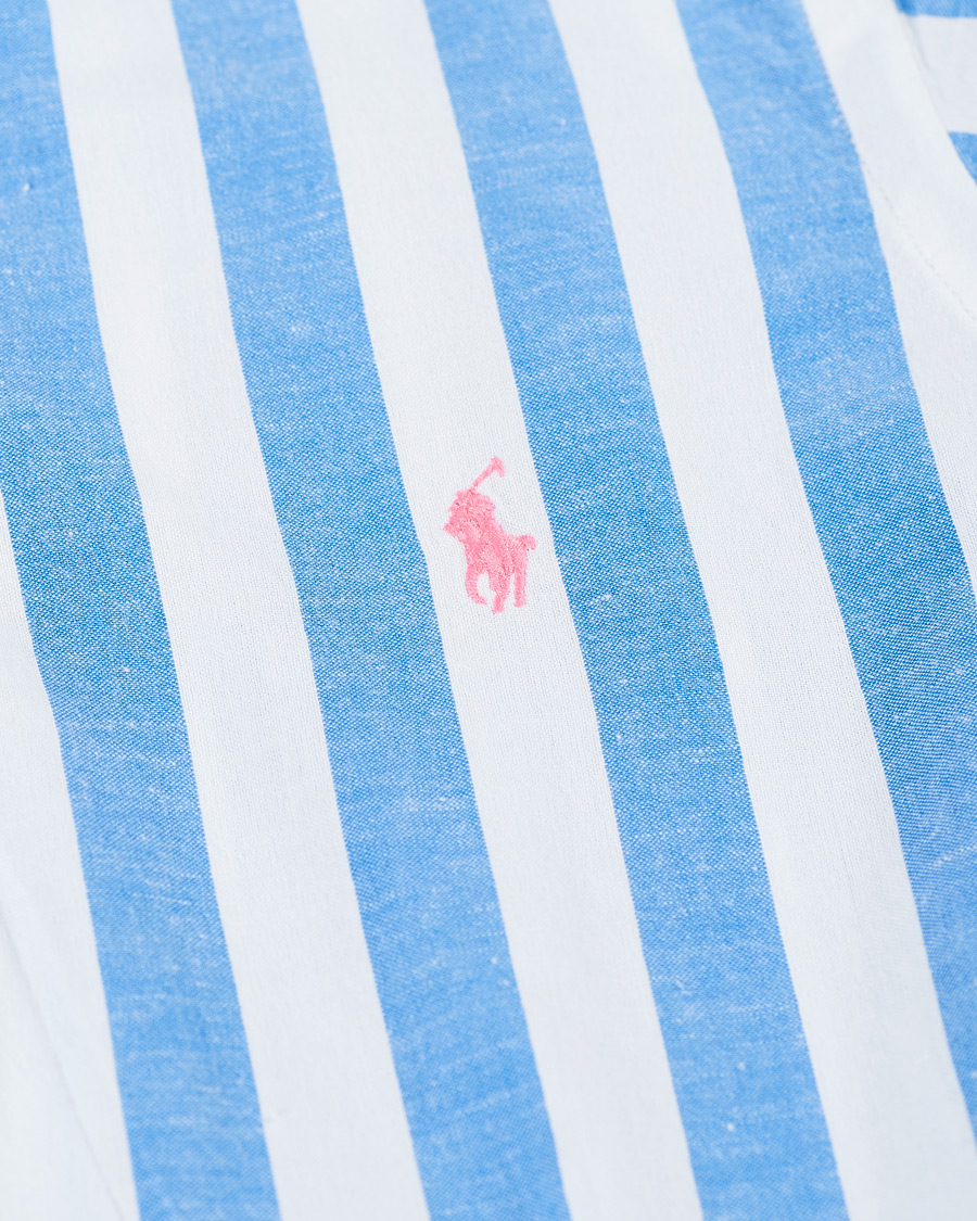 Heren | Overhemden | Polo Ralph Lauren | Striped Resort Collar Short Sleeve Shirt Blue/White