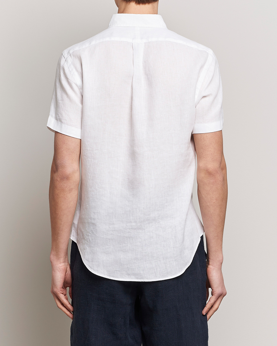 Heren | Overhemden | Polo Ralph Lauren | Slim Fit Linen Short Sleeve Shirt White