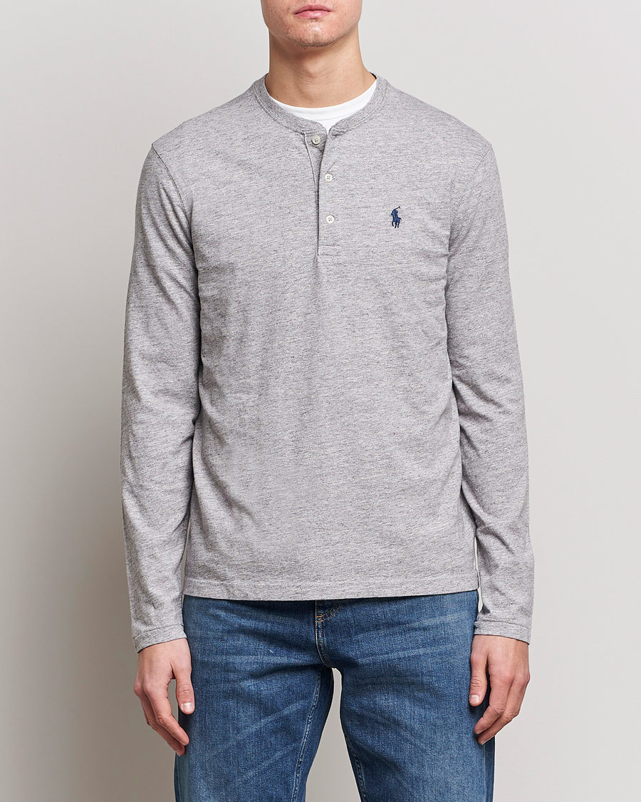 Heren |  | Polo Ralph Lauren | Slub Jersey Henley Dark Vintage Heather