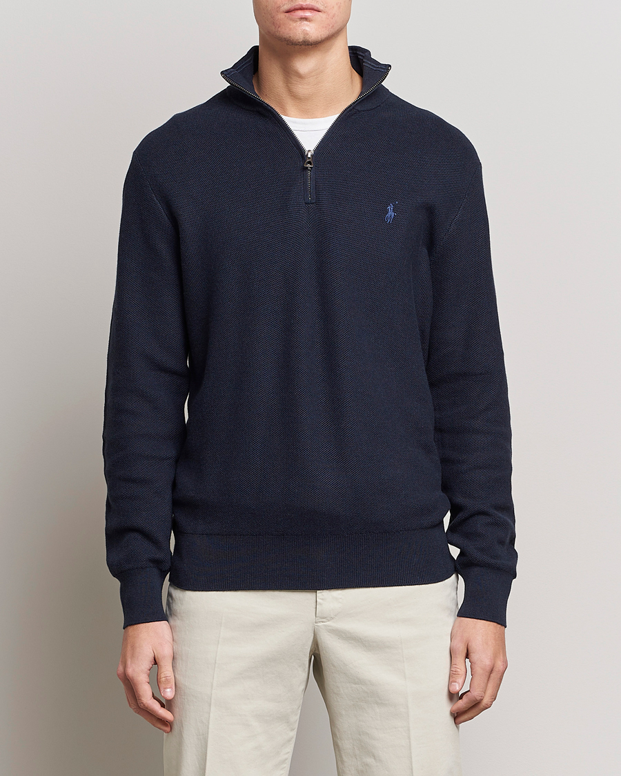 Heren | Truien | Polo Ralph Lauren | Textured Half-Zip Navy Heather