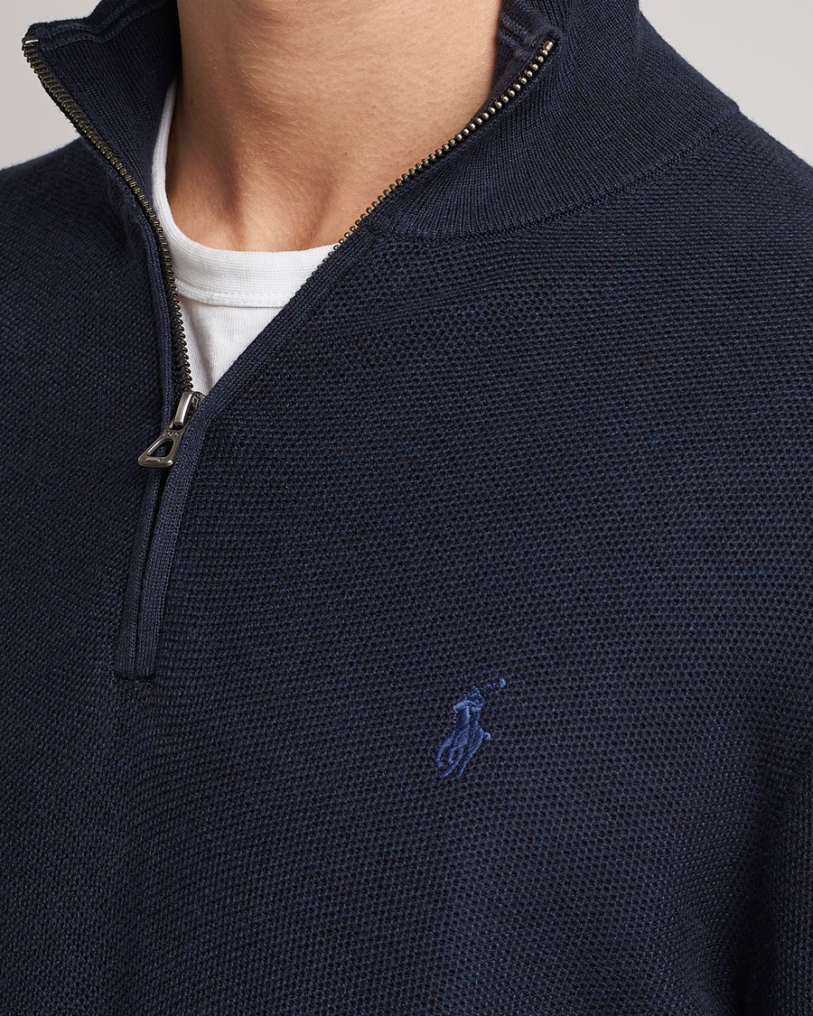 Heren | Truien | Polo Ralph Lauren | Textured Half-Zip Navy Heather