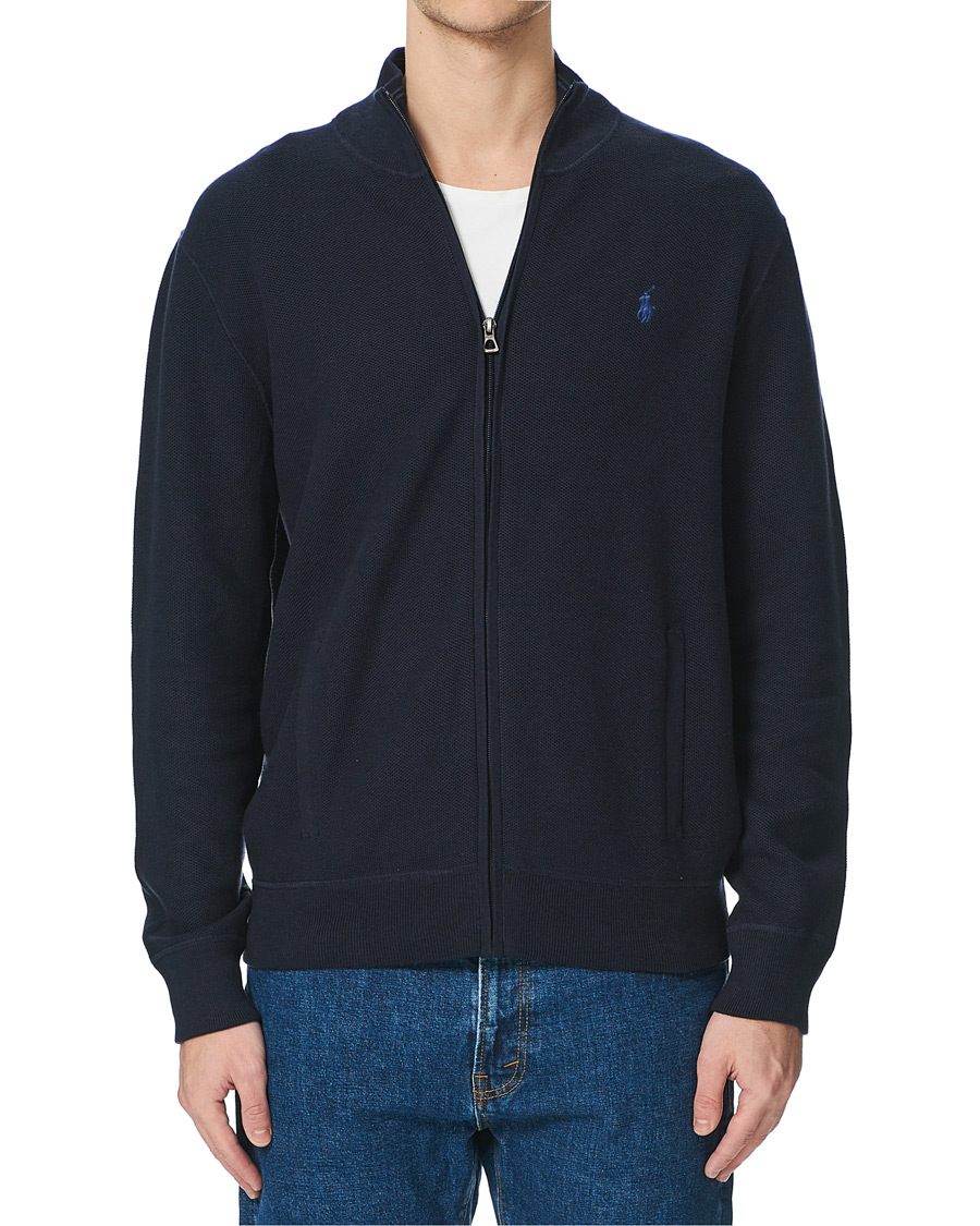 Heren | Truien | Polo Ralph Lauren | Textured Full-Zip Sweater Navy Heather