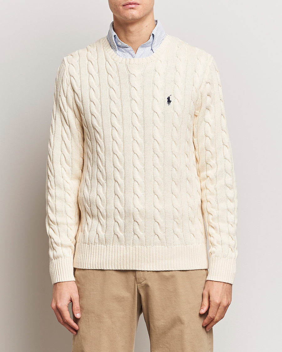 Heren | Cadeaus | Polo Ralph Lauren | Cotton Cable Pullover Andover Cream