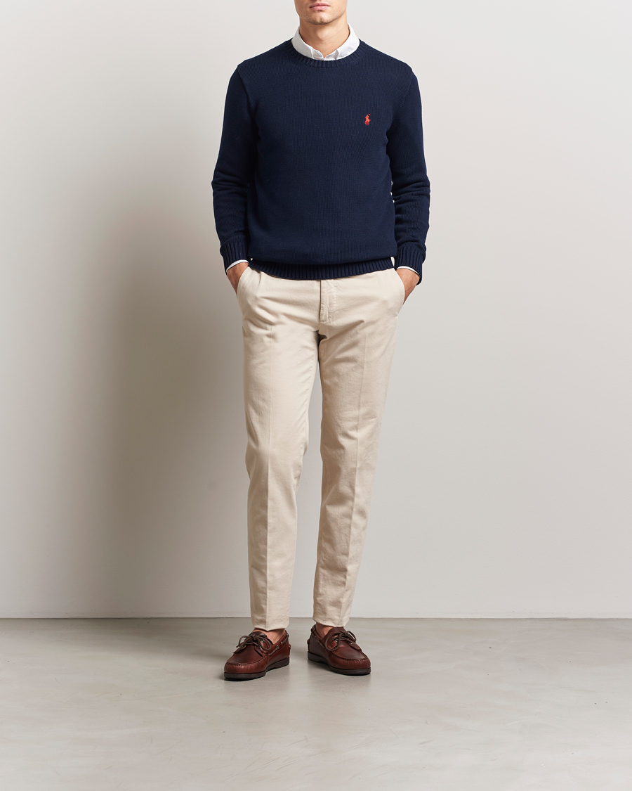 Heren | Truien | Polo Ralph Lauren | Cotton Crew Neck Sweater Hunter Navy