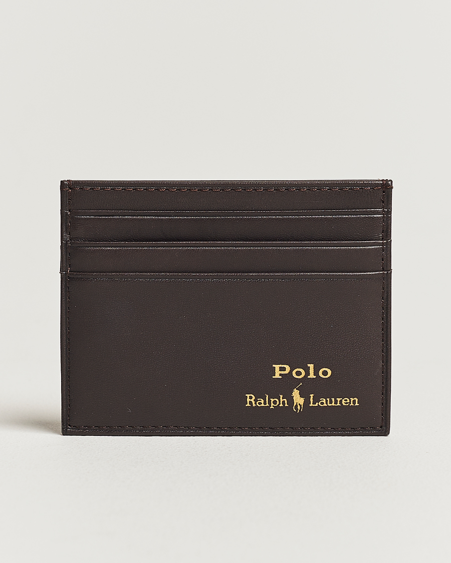 Heren | Kaarthouders | Polo Ralph Lauren | Leather Credit Card Holder Brown
