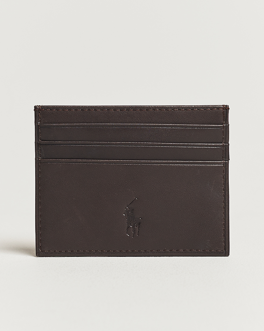 Heren | Polo Ralph Lauren Smooth Leather Credit Card Case Brown | Polo Ralph Lauren | Smooth Leather Credit Card Case Brown