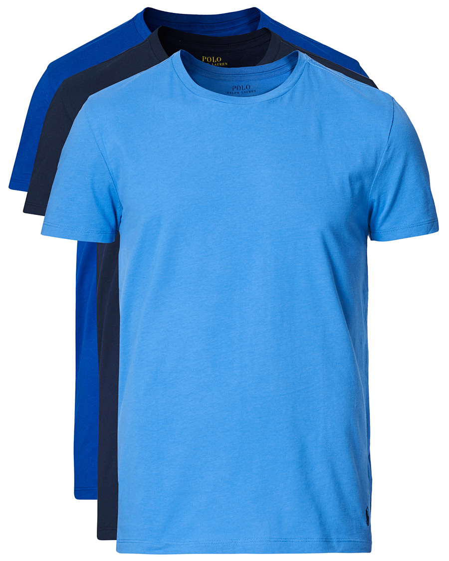 Heren | T-shirts | Polo Ralph Lauren | 3-Pack Crew Neck Tee Navy/Sapphire/Bermuda