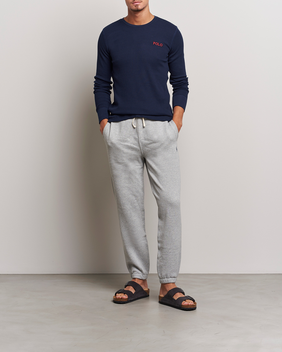 Heren | T-shirts | Polo Ralph Lauren | Waffle Long Sleeve Crew Neck Cruise Navy