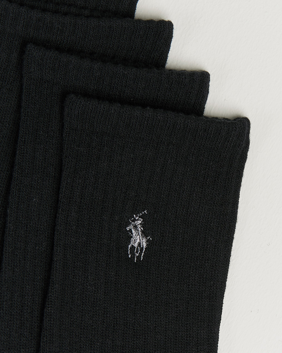 Heren | Preppy Authentic | Polo Ralph Lauren | 6-Pack Cotton Crew Socks Black