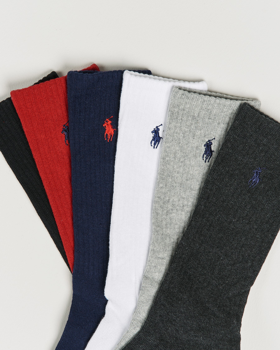 Men | Ralph Lauren Holiday Gifting | Polo Ralph Lauren | 6-Pack Cotton Crew Socks Multi