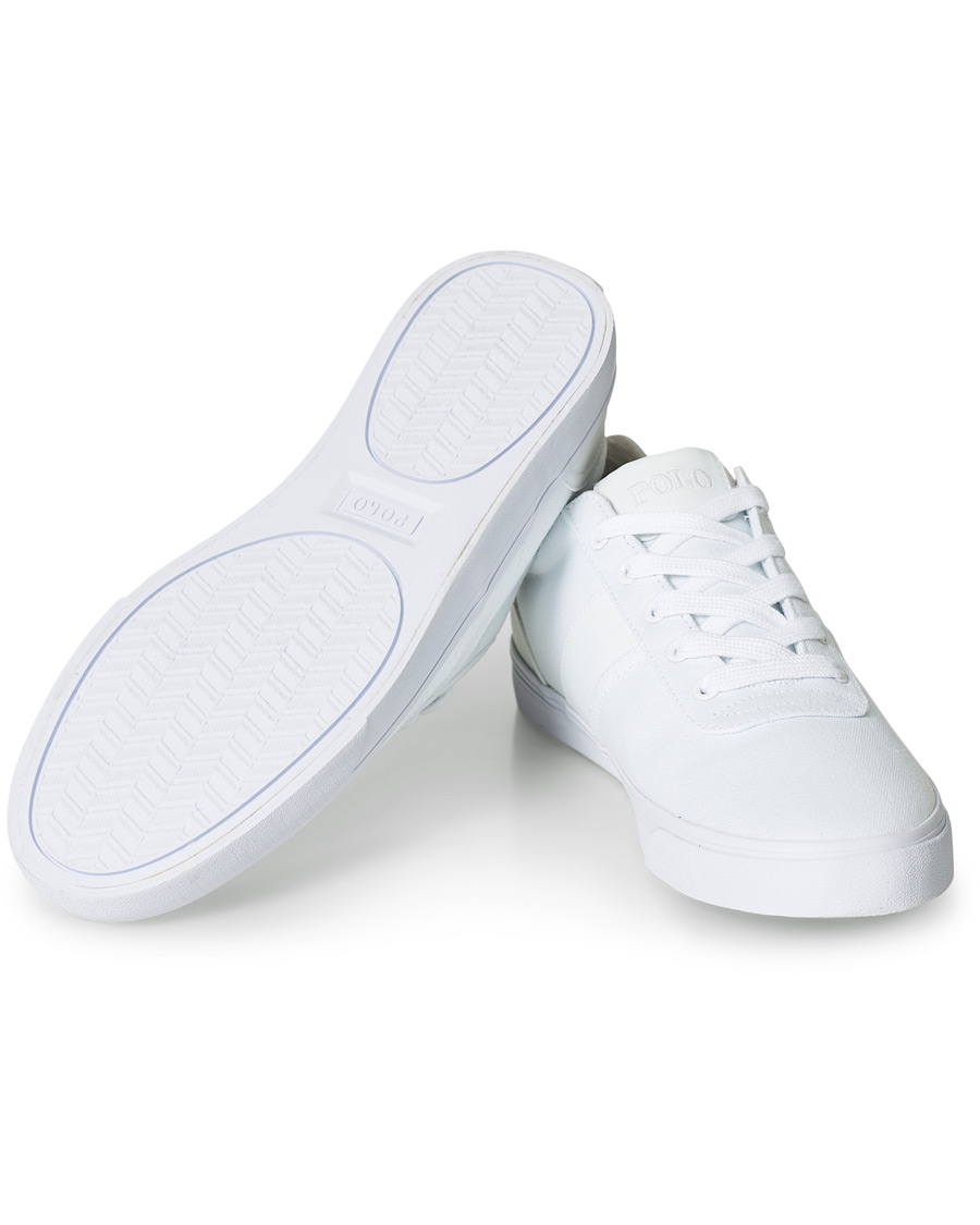 Heren | Polo Ralph Lauren Hanford Canvas Sneaker Pure White | Polo Ralph Lauren | Hanford Canvas Sneaker Pure White