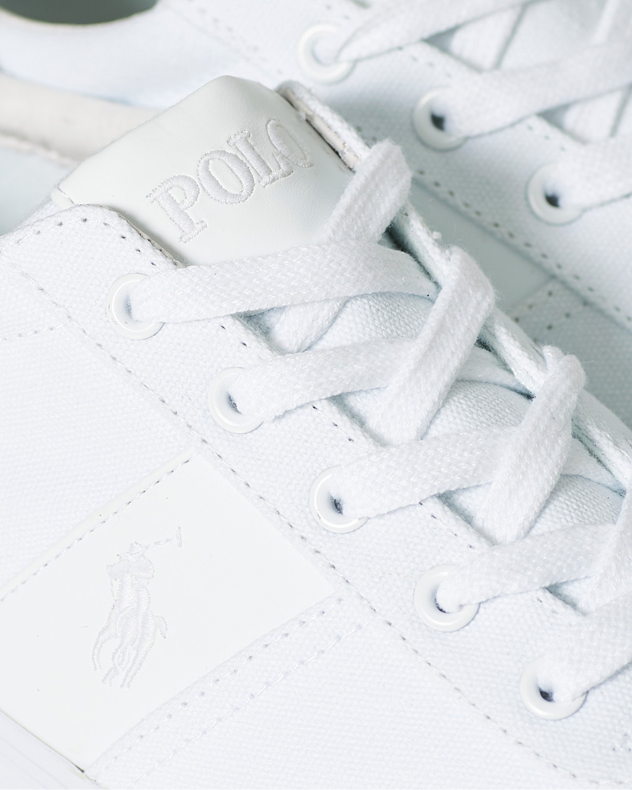 Heren | Polo Ralph Lauren Hanford Canvas Sneaker Pure White | Polo Ralph Lauren | Hanford Canvas Sneaker Pure White