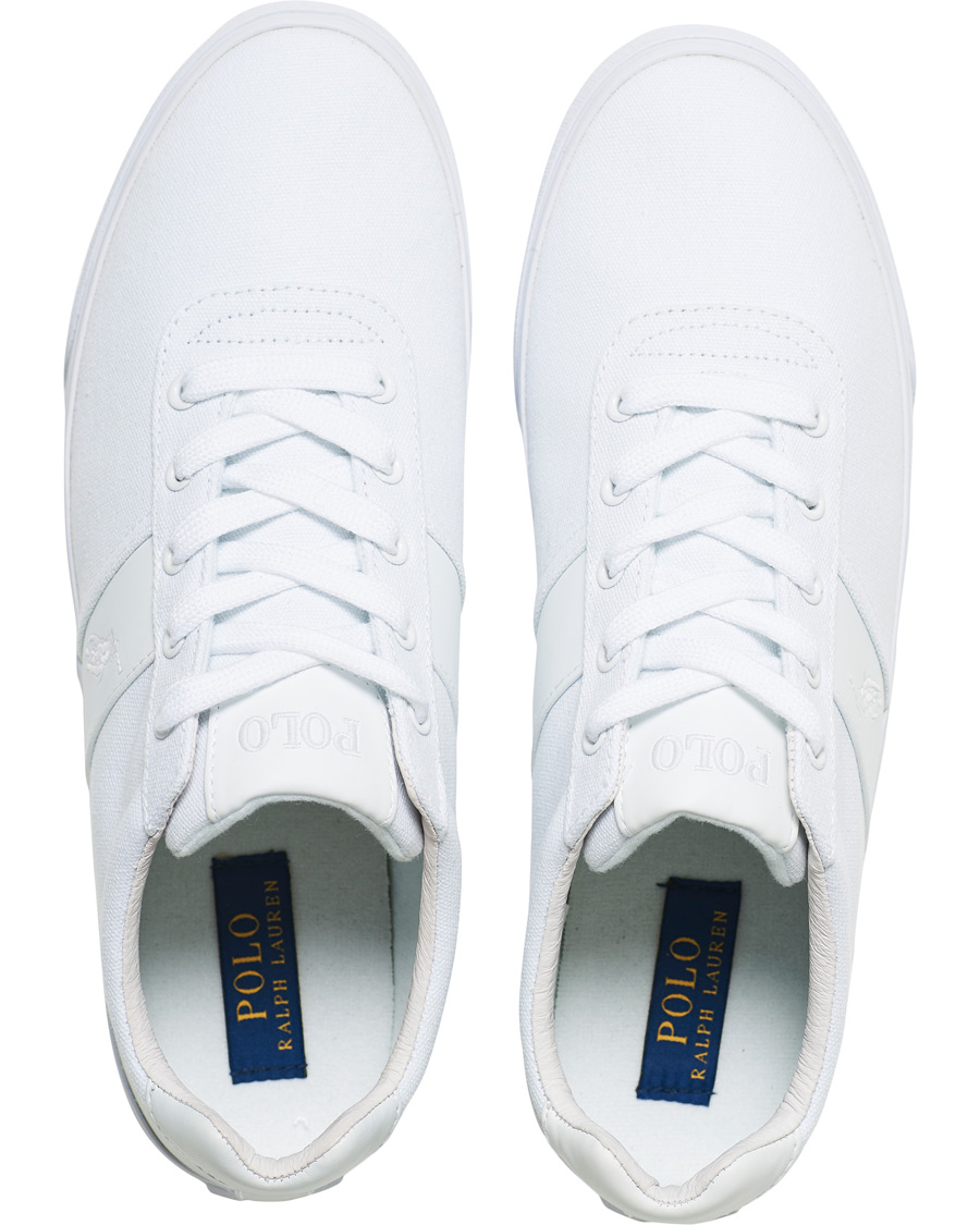 Heren | Polo Ralph Lauren Hanford Canvas Sneaker Pure White | Polo Ralph Lauren | Hanford Canvas Sneaker Pure White