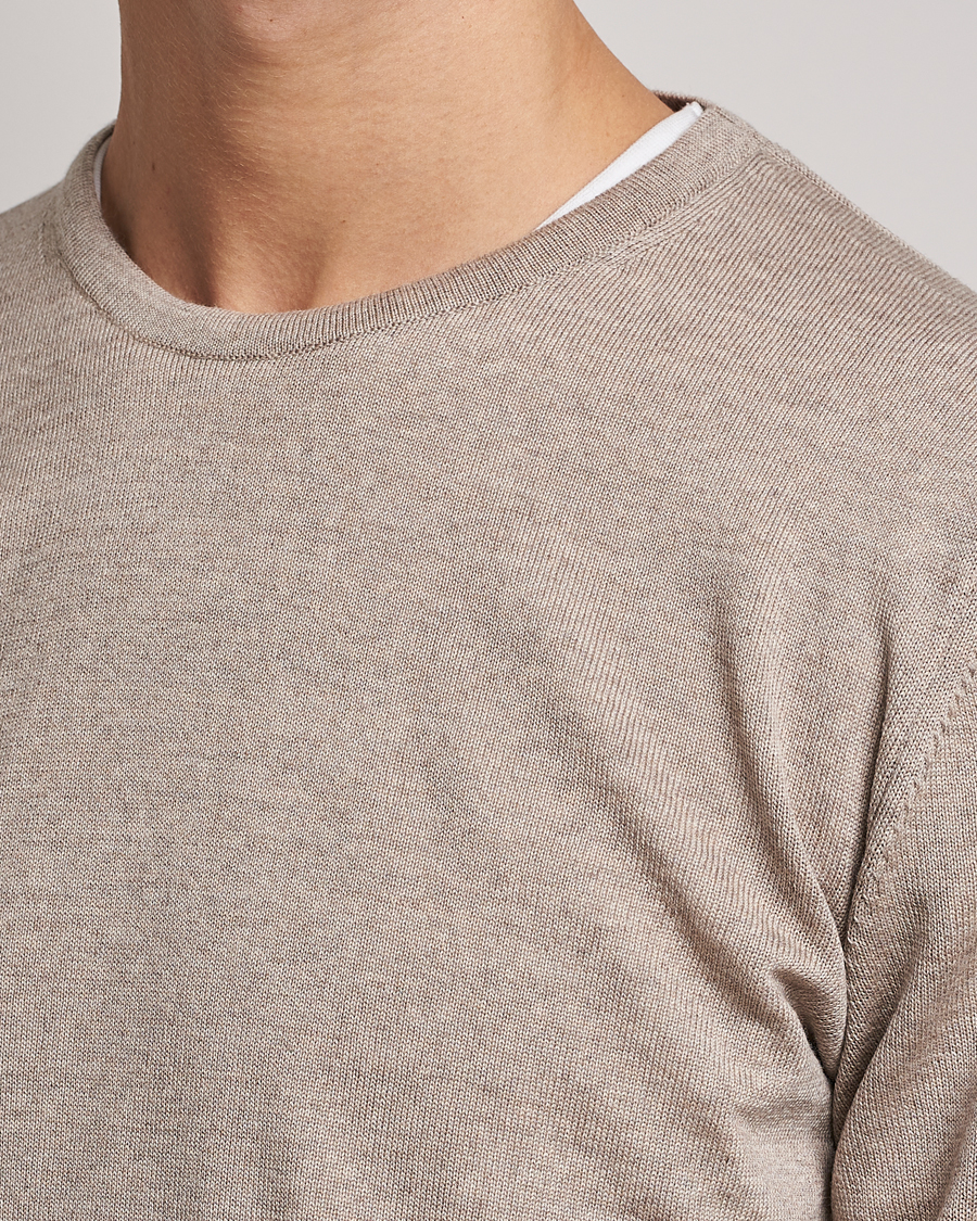 Heren | Truien | Stenströms | Merino Crew Neck Sand