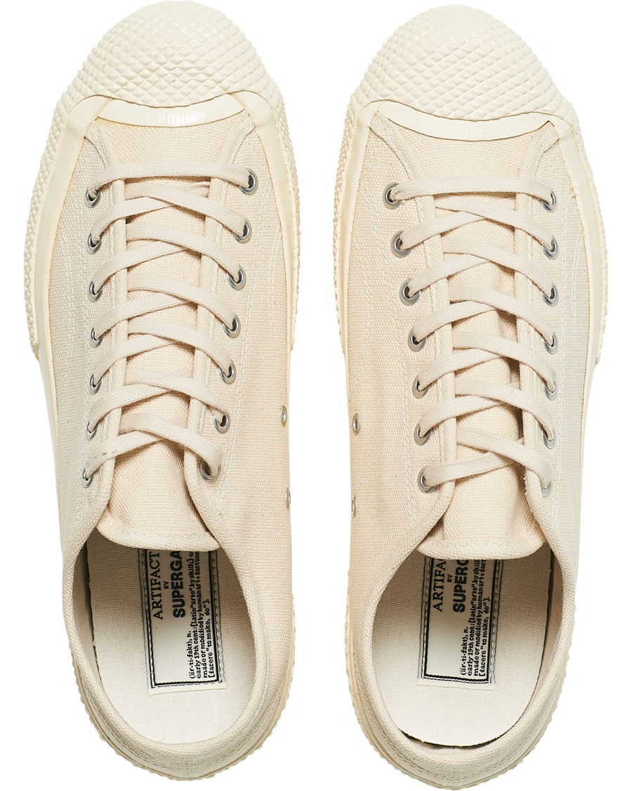 Heren | Superga Artifact MS Japanese Canvas Sneaker White Mastice | Superga | Artifact MS Japanese Canvas Sneaker White Mastice
